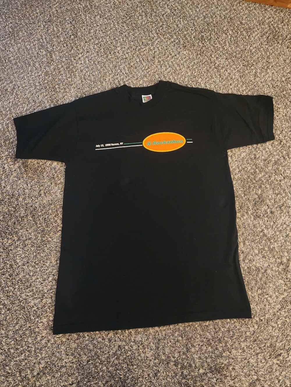 K Rockathon 3 KRock July 12th 1998 Vernon NY Short Sleeve Tee Black Large